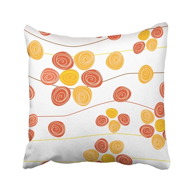 Funda de almohada ABPHQTO Color Naranja Peculiar Brillante patrón Abstracto Rojo 45x45 cm