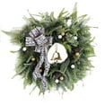 thumbnail image 2 of Christmas Decoration Wreath with Bell and Ribbon, Perfect for Merry Christmas, New Year, Xmas, and Seasonal Festive Home Decor, 2 of 5