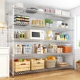 thumbnail image 3 of REIBII 55.5"W Wire Shelving 5 Tier Adjustable Metal Storage Shelves for Garage Pantry Kitchen, 18"D x 71"H,3200lbs Capacity,Silver, 3 of 8