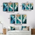 thumbnail image 4 of Designart "Aerial View Turquoise Waves Breaking II" Coastal Waves Framed Wall Art Set Of 3 - Blue Coastal Frame Canvas Set For Living Room Decor, 4 of 6