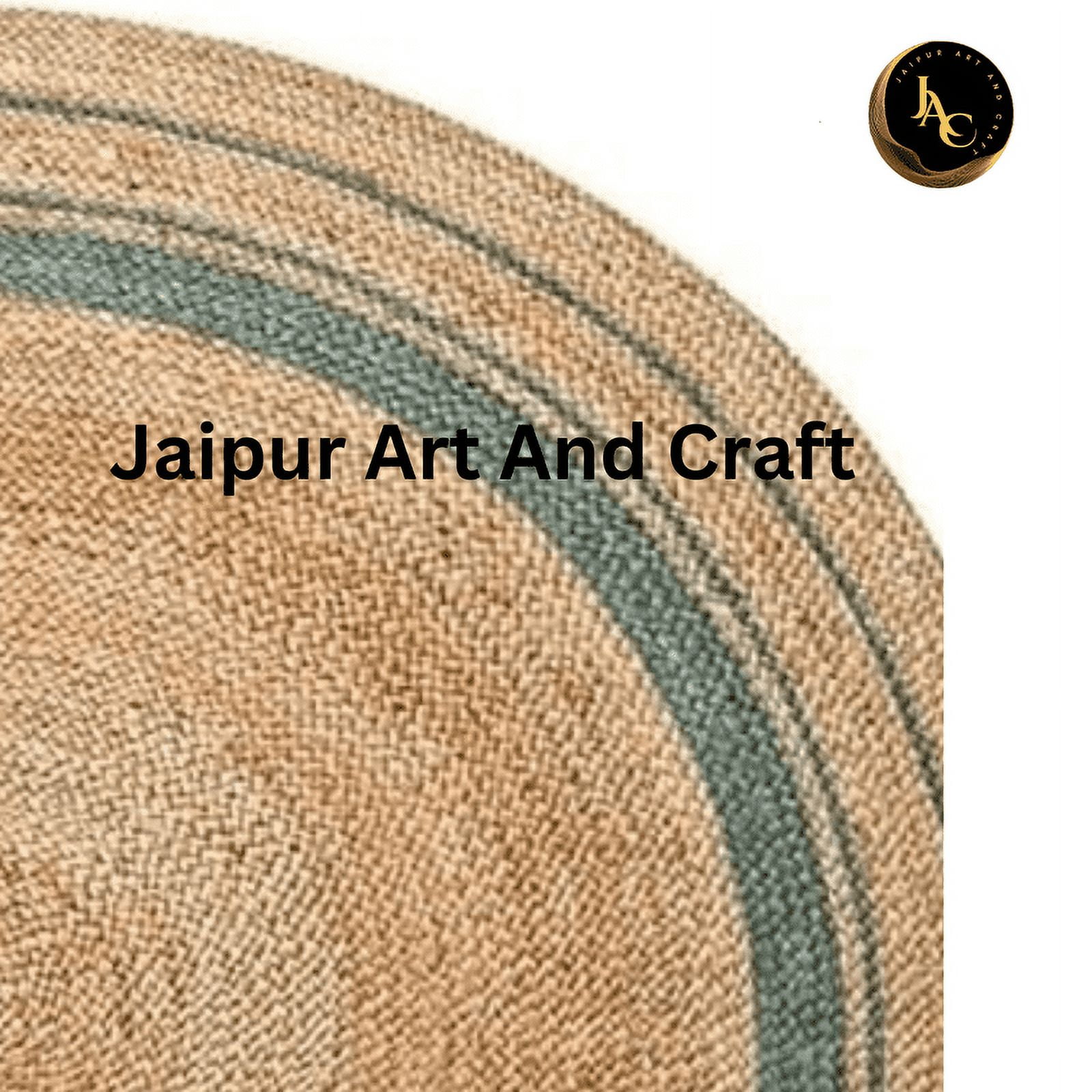 Jaipur Art And Craft Reversible Jute Rug New Design Handmade Braided Round Area Rug for Home Décor (9x9 Sq Ft)
