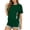 Green, variant on Womens Cutout T-Shirts Round Neck Short Sleeve Split Hem Oversized Breathable Casual Everyday Tops Black XXL