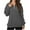 Gray, variant on Mlzmgr Collared Neck Sweatshirts for Women Long Sleeve Quarter Zip Casual Business Golf Tops Women's Fashion Shirts Solid Color