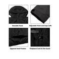 thumbnail image 7 of Little Donkey Andy Men's Waterproof Long Hooded Rain Jacket Outdoor Breathable Rain Shell for Hiking,Golf,Travel Black Size S, 7 of 7