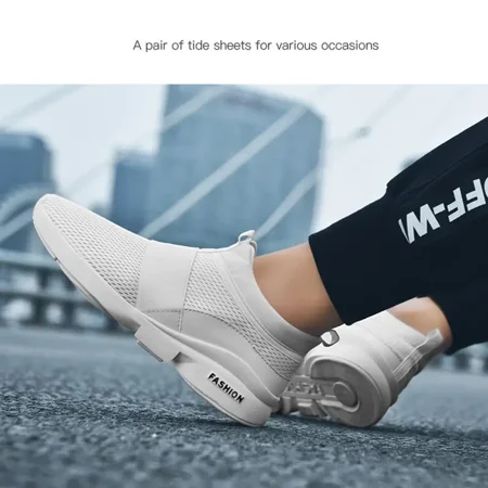 

Women‘s Mesh Breathable Slip-on Casual Sneakers Solid Color Sports Shoes Running Shoes For Women