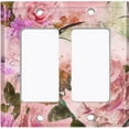 thumbnail image 6 of Metal Light Switch Plate Outlet Cover Flower Pink Rose ROS010, 6 of 13