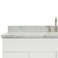 thumbnail image 3 of Ariel Hamlet 61 In. Oval Sink Vanity With 1.5 In. Carrara White Countertop In White, 3 of 11