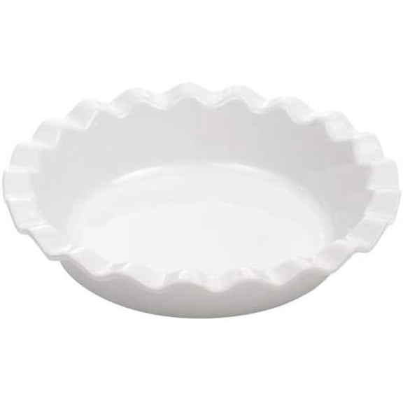 GOOD COOK White Ceramic Pie Plate, 1 EA