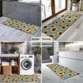 thumbnail image 2 of Blue Sunflower Pattern Kitchen Rug Mat,Kitchen Runner Rugs Non Skid Washable,Decorative Kitchen Floor Mats for Kitchen,Sink,Laundry,17"X47", 2 of 5