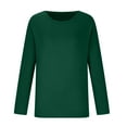 thumbnail image 6 of Long Sleeve Tops for Women Casual Slim Fit Crew Neck Basic Tee Shirts Solid Color Workout Fashion Plain Tshirts (Medium, Green), 6 of 6
