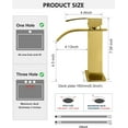 thumbnail image 3 of Zovajonia Gold Basin Mixer Tap Single Lever Handle Faucet Waterfall Bathroom Sink Counter Taps, 3 of 11