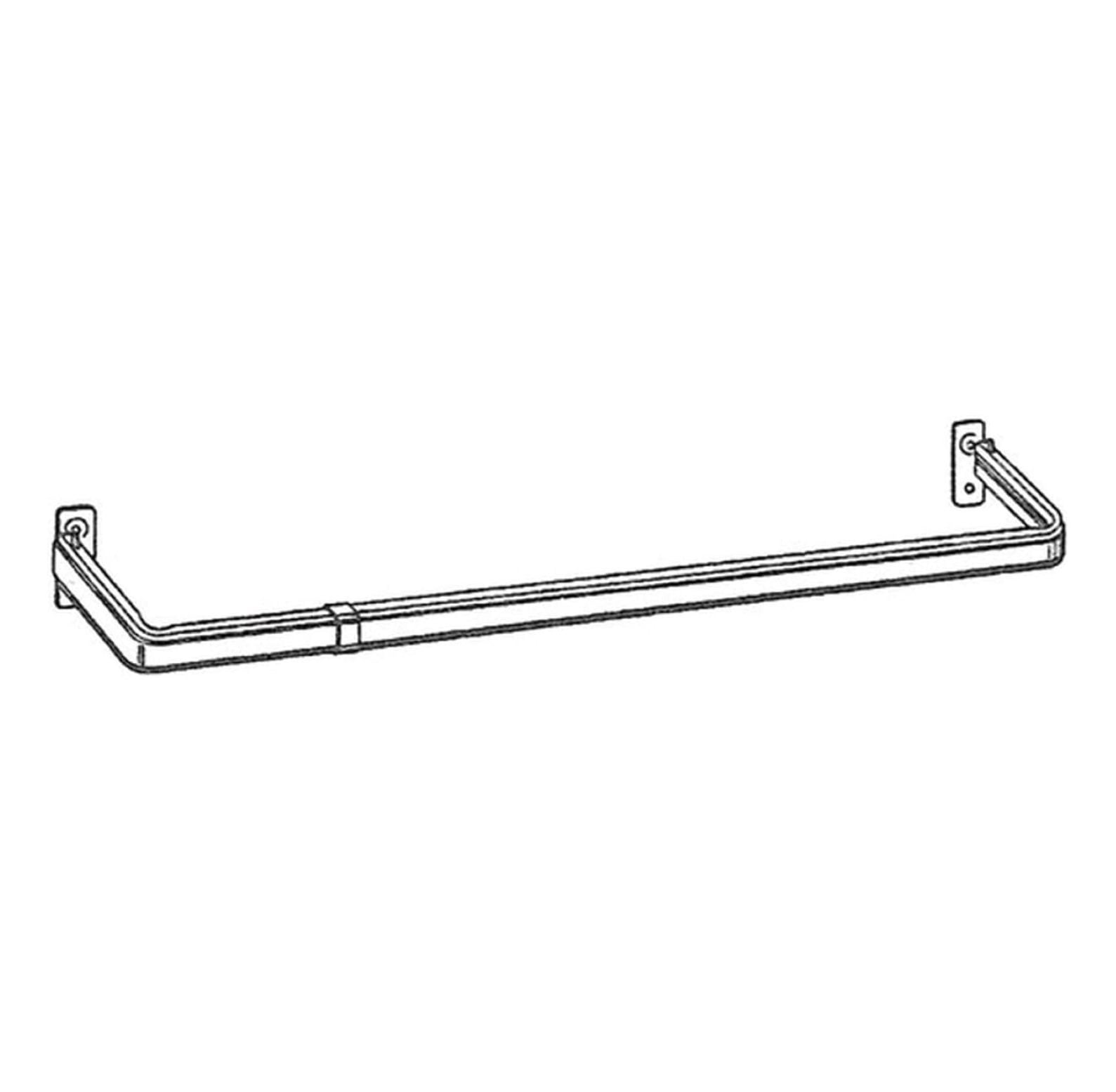 Curtain Rod 28-48 Inch, White Adjustable Window Rods 5 1/2 Inch Projection - Standard Lock Seam Curtain Rod for Medium-Heavy Curtains