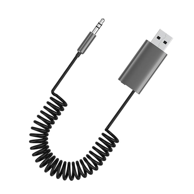 Sidaley Altavoz receptor compatible con Bluetooth 5,0, adaptador auxiliar de 3,5mm, transmisores de música multifuncionales estables Cables de audio/vídeo