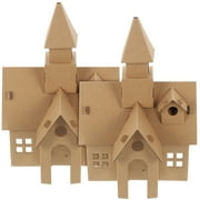 Guichaokj 2 Pcs Graffiti Assembled Castle DIY Paper Village House Assembly Model Puzzles Toddler Child