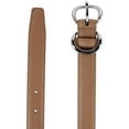 thumbnail image 3 of CTM  Leather Dress Belt with Metal Keeper (Women), 3 of 4