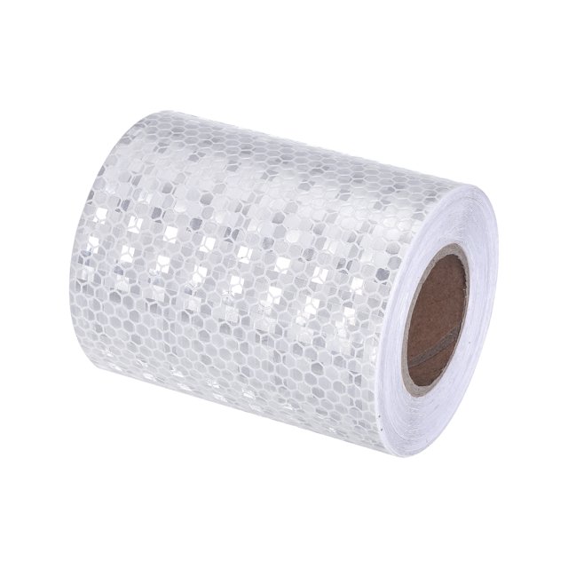 Unique Bargains Reflective Tape, 4' x 33 Ft Waterproof High Visibility Warning Safety Tape, White