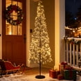 thumbnail image 2 of Gymax 7 FT Lighted Alpine Tree w/ 2100 White Light LED LightsWeighted Base for Party, 2 of 10