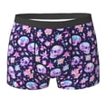 thumbnail image 6 of Men's Boxer Briefs, crystal Skull flower cool Soft Comfy Mens Underwear Boxer Briefs Breathable With Widen Waist, 6 of 7
