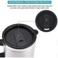 thumbnail image 3 of Car Heating Cup, Stainless Steel Travel Heating Cup, Electric Heated Coffee Mug For Heating Water, Coffee, Milk And Tea With Charger, 450ml, 12v, 3 of 5