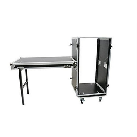 20 Space 20" Deep ATA Amp Rack Case w/ Casters & Utility Table