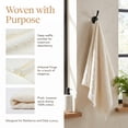 thumbnail image 2 of REGALWOVEN Jacquard Pattern Boho Decorative Hand Towels, 2 Pack Cotton Turkish Absorbent Soft Bathroom Towel Set Beige 13" x 29", 2 of 7