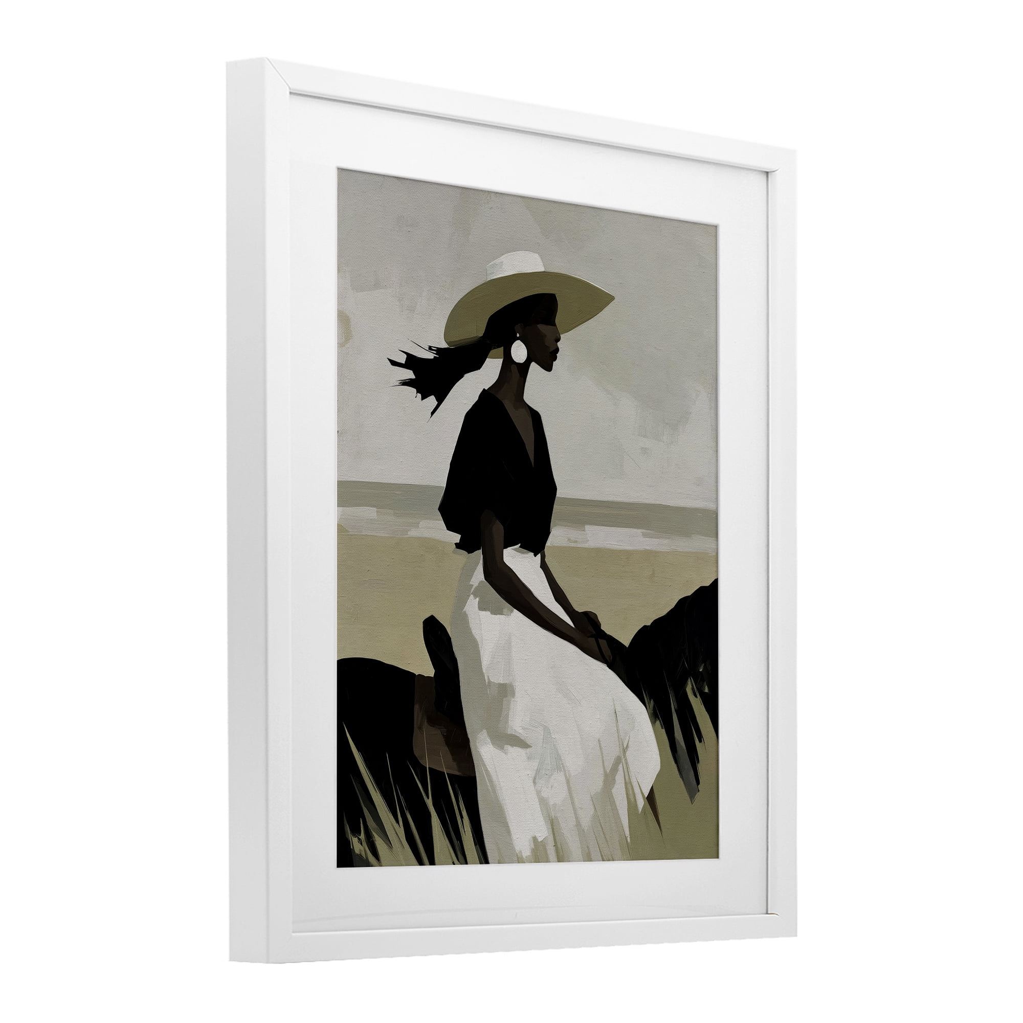 Stupell Industries Equestrian Windswept Muse White Framed Print Under Glass, design by Svetlana Aleynikova
