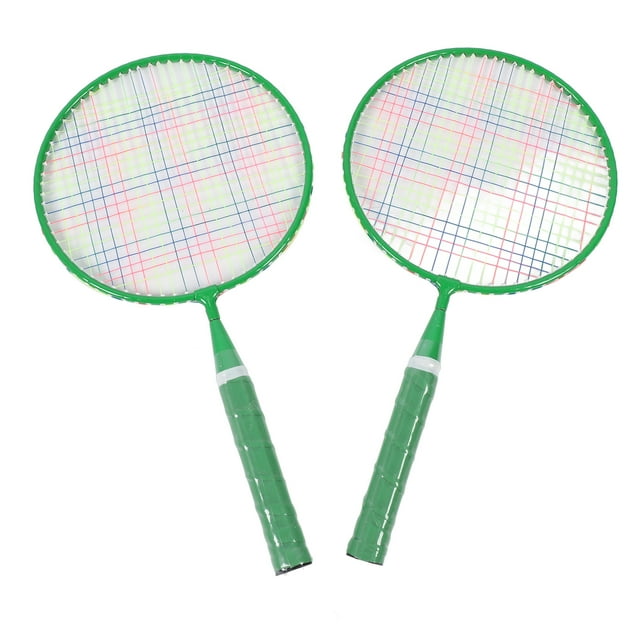 1 Paire de Raquettes de Badminton, Adhérence Souple Filet Résilient Type T Articulation Renforcée, Matériau en Alliage de Fer avec Sac de Transport, Ensemble de Raquettes de Badminton pour Enfants Professionnels Débutants