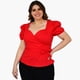 thumbnail image 1 of Blusa peplum en talla extra, modelo 0412 (Rojo) rojo 38 Roman Fashion Blusa extra 0412, 1 of 5