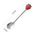 thumbnail image 5 of Walbest Fruit Shaped Handle Adorable Tea Spoon Mini Cartoon Yogurt Ice Cream Scoop, Stainless Steel Mixing Spoon Dessert Spoon for Kids, 1pc, 5 of 7