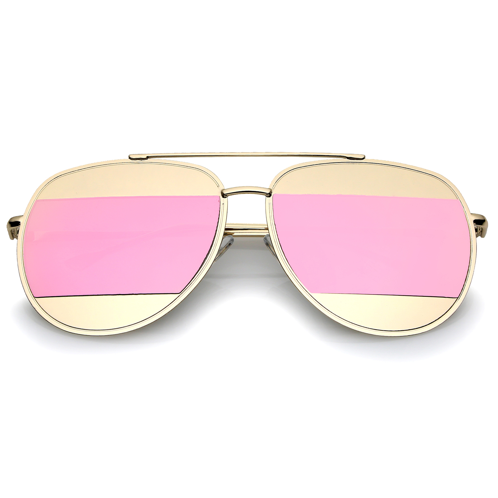 sunglass.la sunglassLA TwoToned Metal Thin Temple Brow Bar Colored