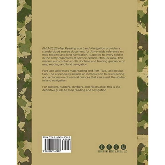 Map Reading and Land Navigation: FM 3-25.26 [Paperback] Department of the Army