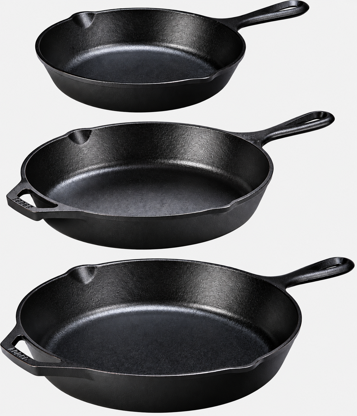 Lodge 3-Piece Seasoned Cast Iron Skillet Set photo 2