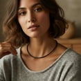 thumbnail image 3 of Bling Jewelry Womens Unisex Smooth Leather Cord Necklace with Sterling Silver Clasp Multiple Lengths, 3 of 4