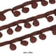 thumbnail image 3 of Yuarrent Adorno práctico y moderno para todas las necesidades de bricolaje Cinta con flecos de bola con adorno de pompones de 5 yardas fácil Decoración del hogar Marron oscuro, 3 of 6