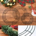 thumbnail image 3 of 6 Pieces Dark Green Wire Wreath Rings Wire Wreath Frame for Christmas New Year Valentines Decoration (10 Inch), 3 of 8