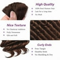 thumbnail image 2 of Human Braiding Hair For Boho Braids 120g Deep Wave Bulk Human Hair for Braiding Knotless 12A 100% Unprocessed Brazilian Virgin Hair Extensions Bulk Bohemian 3 Bundles Natural Color 18inch, 2 of 10