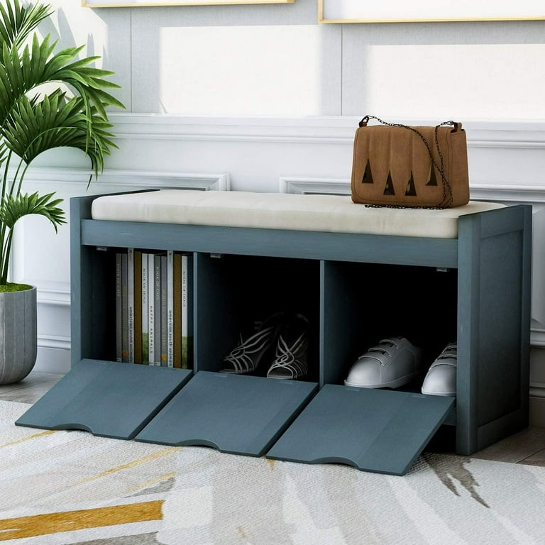 Storage Bench Upholstered Storage Bench with Flip Lock Storage