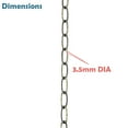 thumbnail image 5 of Aspen Creative 21110-51,Steel 10 Feet Heavy Duty Chain for Hanging Up Maximum Weight 40 Pounds-Lighting Fixture/Swag Light/Plant in Antique Brass.11 Gauge., 5 of 5