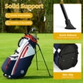 thumbnail image 6 of Sturdum 14-Way Lightweight Golf Stand Bag, 5.5 lb 900D Oxford Golf Bag with Full-Length Dividers, Cooler Pocket, Stable Base, Flex Legs & Dual Padded Straps, 6 of 9