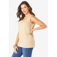 thumbnail image 3 of Roaman's Women's Plus Size Cotton Scoopneck Tank Top, 3 of 6