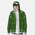 thumbnail image 2 of Fotbe American Football Field Chaqueta con Protección Solar UPF 50+ para Hombre y Mujer, Camisa con Capucha y Bolsillos-Large, 2 of 7