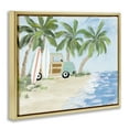 thumbnail image 4 of Stupell Industries Tropical Vacation Surfboards Landscape Painting Gold Floater Framed Canvas Art Print Wall Art, 31 x 25, 4 of 10