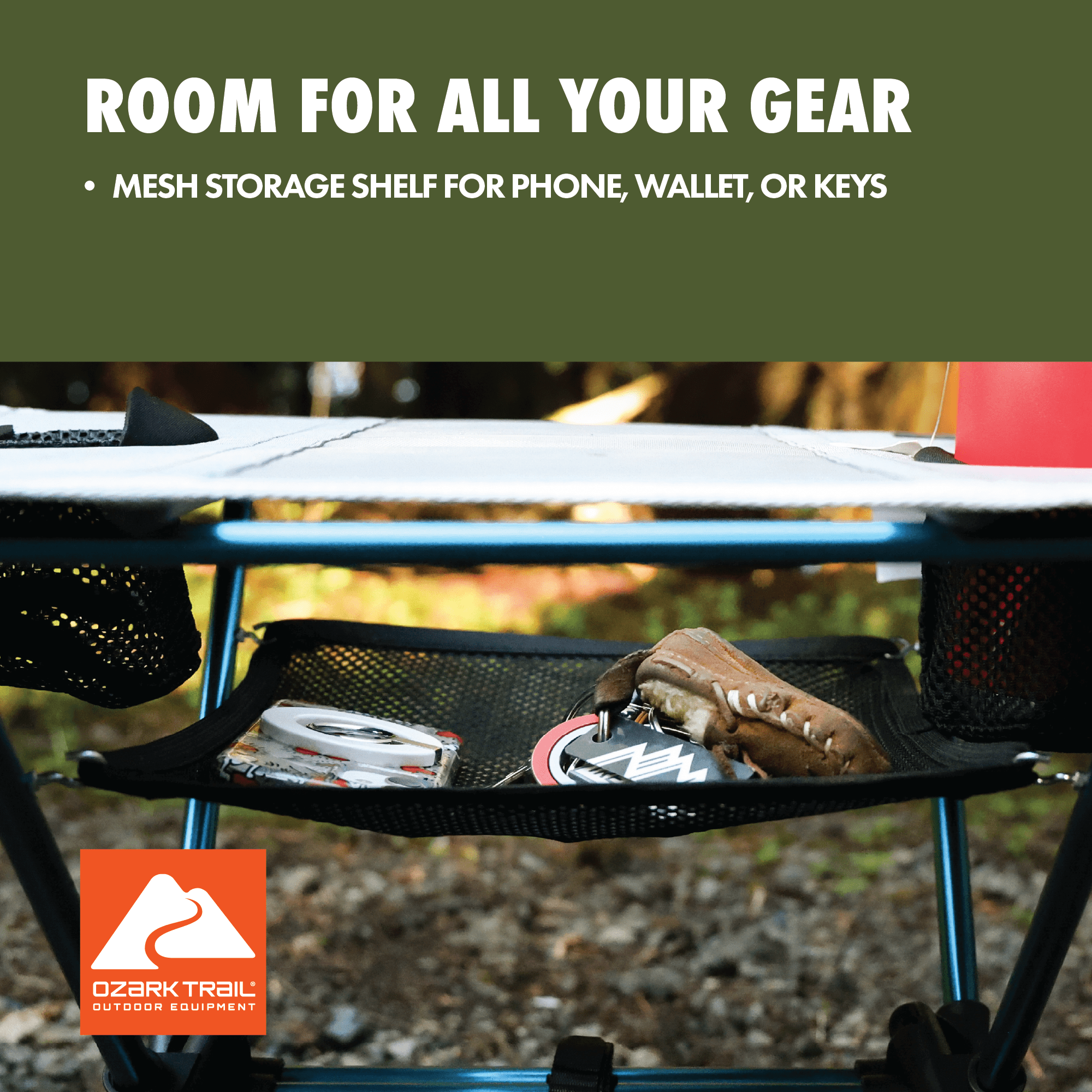 Ozark Trail Ultralight Camp Table With Carry Bag - 21.2" x 20.7" x 14.8"