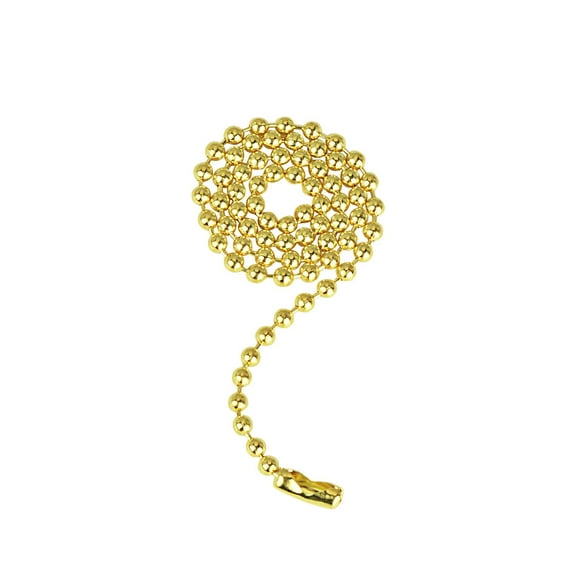 Aspen Creative 21317 1-Foot Beaded Pull Chain with Connector in Polished Brass