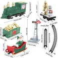 thumbnail image 3 of Qdahuk Christmas Train Set Mini Electric Musical Locomotive with Lights Santa Claus Snowman Carriages Automatic Track Toy Holiday Party Children Gift Xmas Decoration for Tree Indoor Home, 3 of 6
