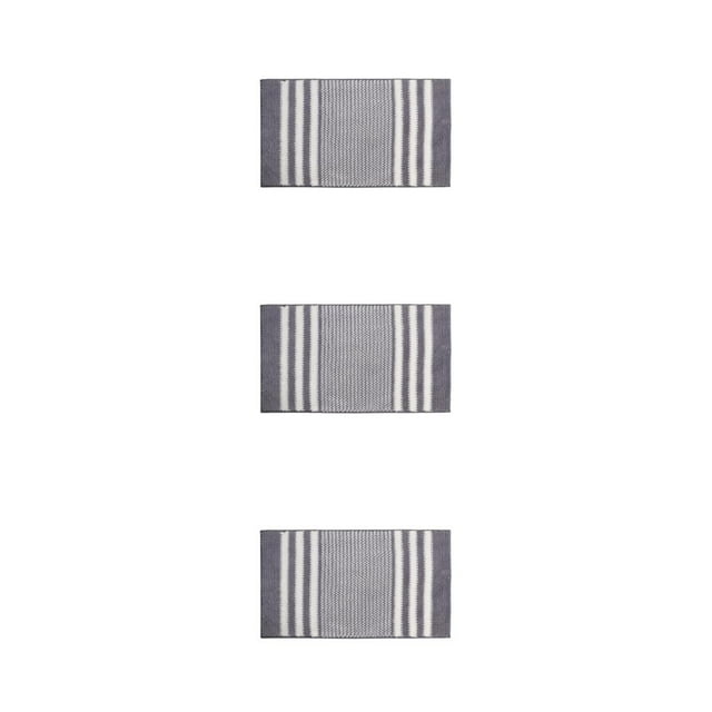 Yuarrent Alfombra de baño , segura, textura , lavable a máquina, fibra de agarre fuerte, colección clásica, gris oscuro Type1 NO1