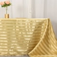 thumbnail image 4 of BalsaCircle 90x132 in Champagne Stripes Satin Rectangle Tablecloth Wedding Party Linen Events Decorations Supplies, 4 of 8
