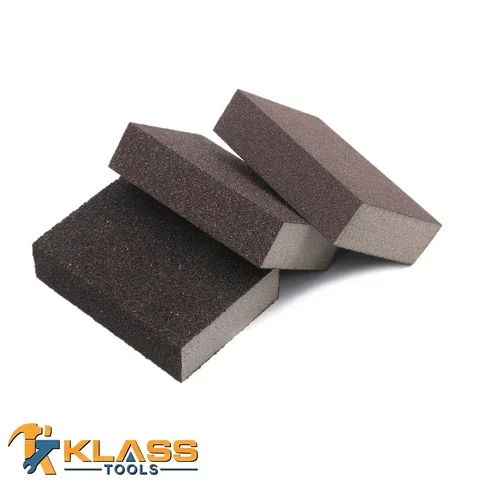 Four Sided Palm Size Flexible Sanding Pad/Sponge (Set Of 2 Coarse & Fine...