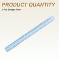 thumbnail image 3 of Uxcell 2pcs Straight Ruler 11.81" Metric SAE Aluminum Rulers with Hole Light Blue, 3 of 7