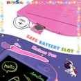 thumbnail image 4 of Bloc de dibujo HOMESTEC Astrodraw, tableta de escritura LCD para niños, color morado, 4 of 8